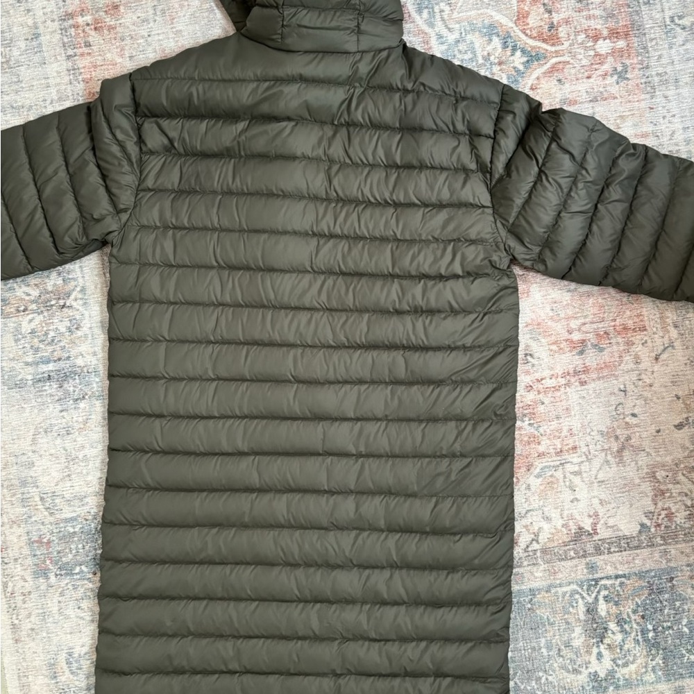 Patagonia women’s recycled Down Sweater Parka olive green size women’s small - Picture 3 of 5